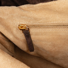 Suede Bourse Shoulder Bag