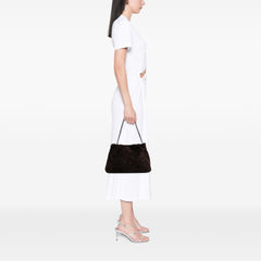 Suede Bourse Shoulder Bag