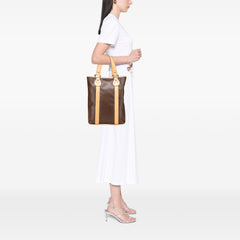 Macadam Coated Canvas Vertical Tote