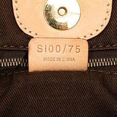Macadam Coated Canvas Vertical Tote