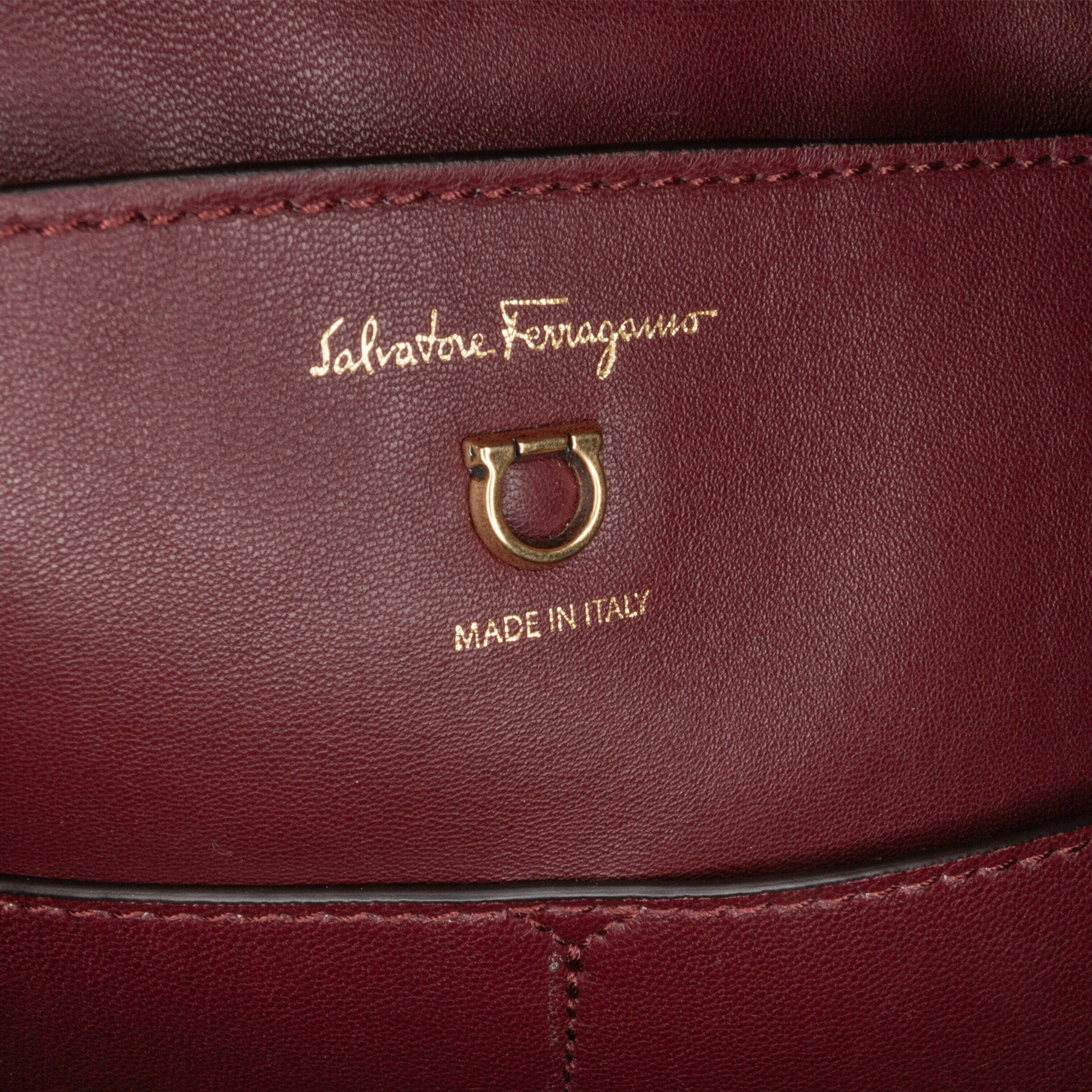 Gancini Embossed Trifolio Tote Bag
