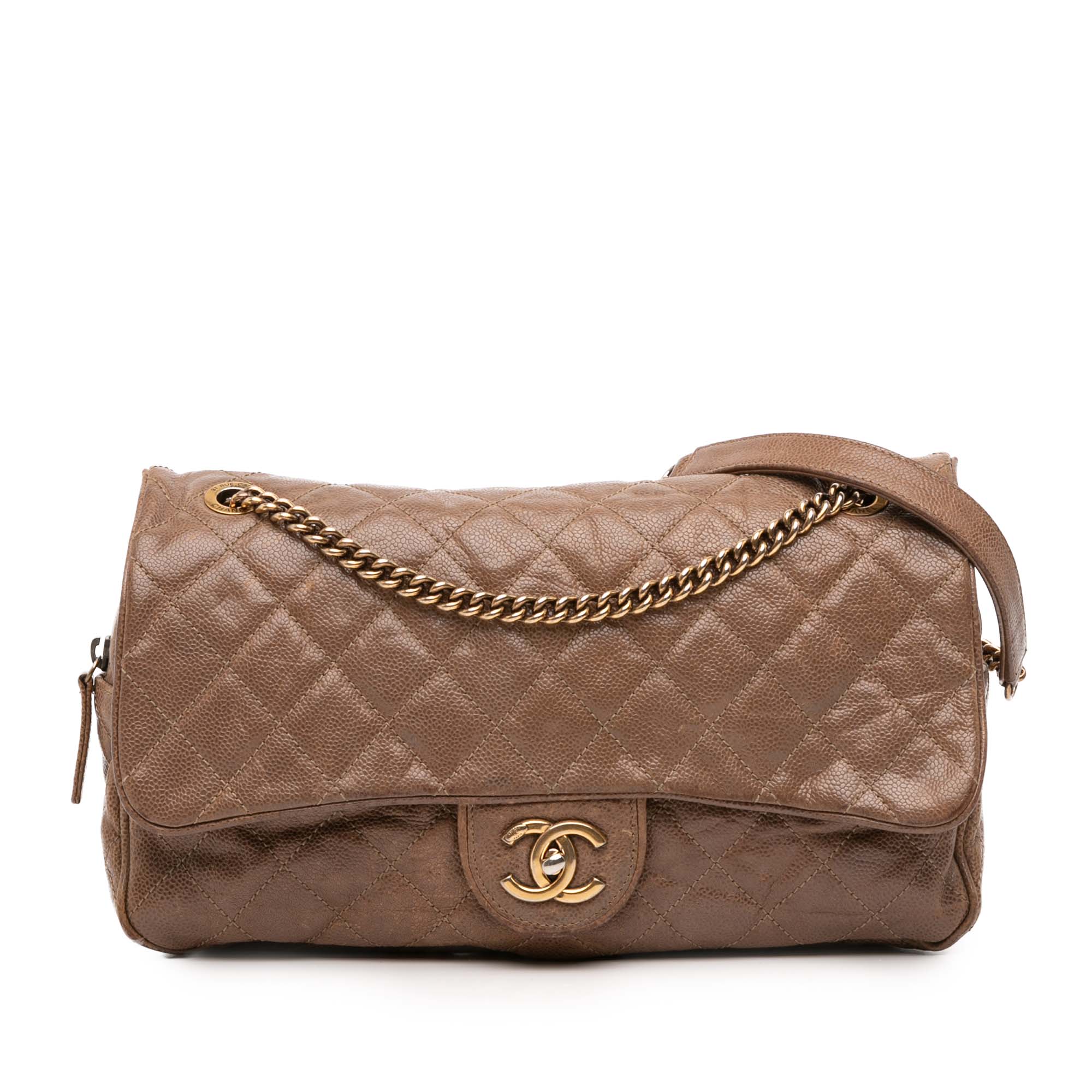 Large Quilted Caviar Shiva Flap