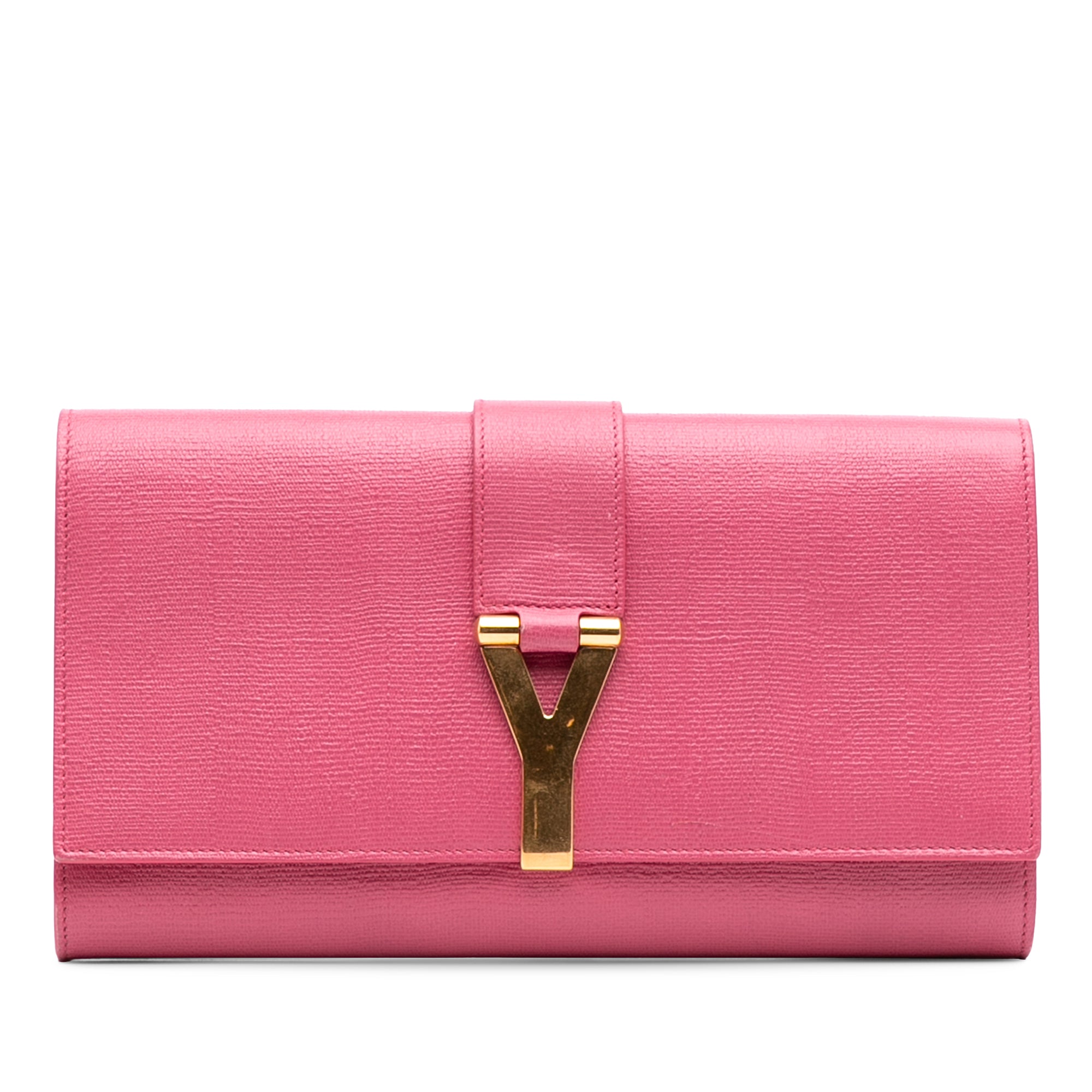 Textured Calfskin Chyc Ligne Clutch