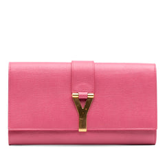 Textured Calfskin Chyc Ligne Clutch