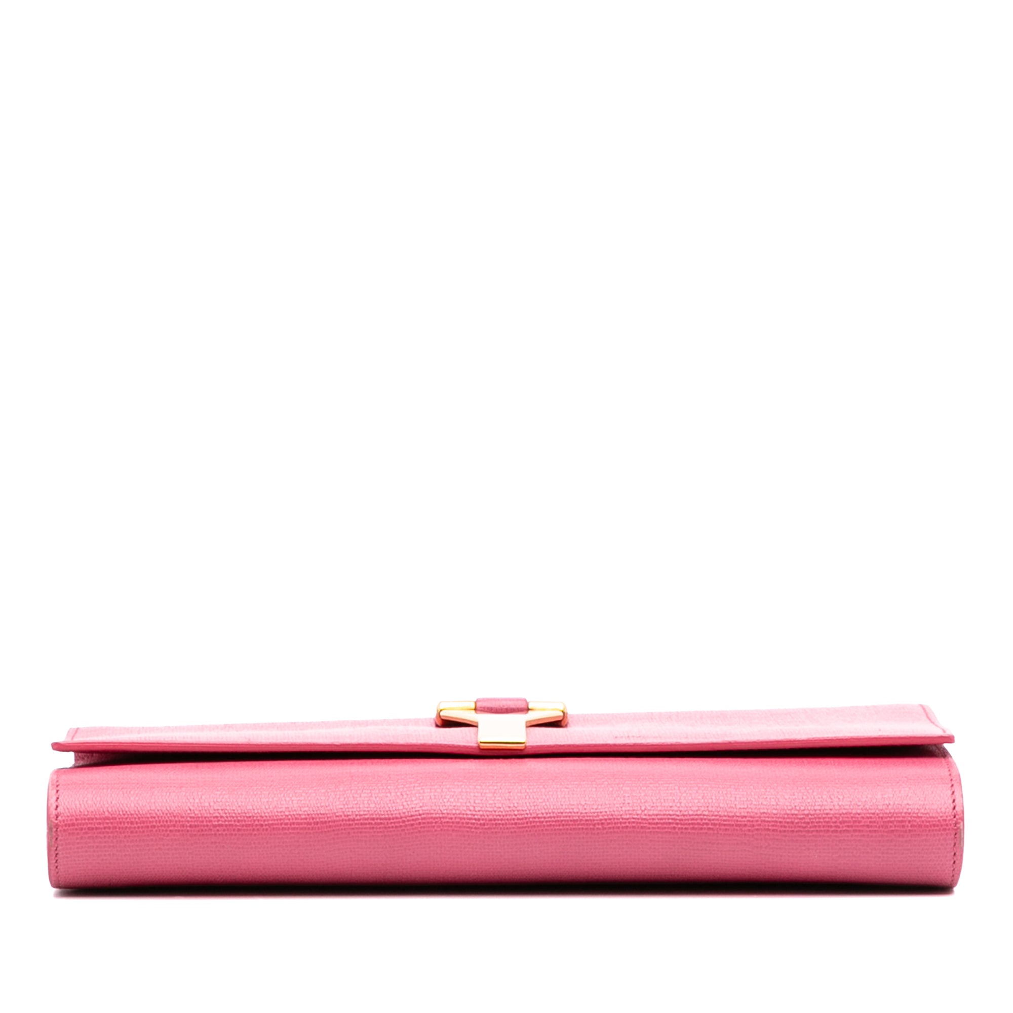 Textured Calfskin Chyc Ligne Clutch
