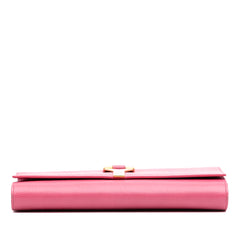 Textured Calfskin Chyc Ligne Clutch