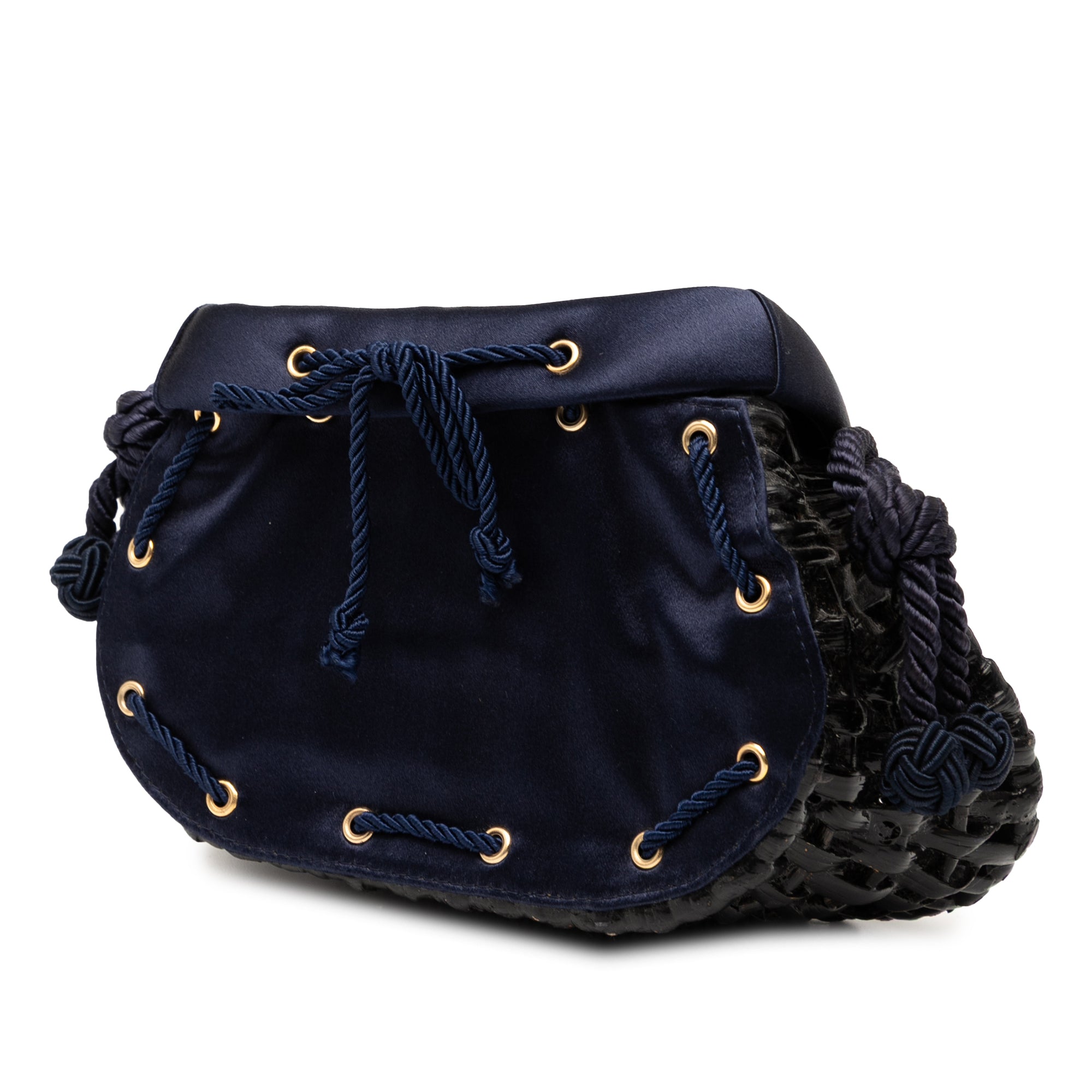 Satin Intrecciato and Wicker Crossbody