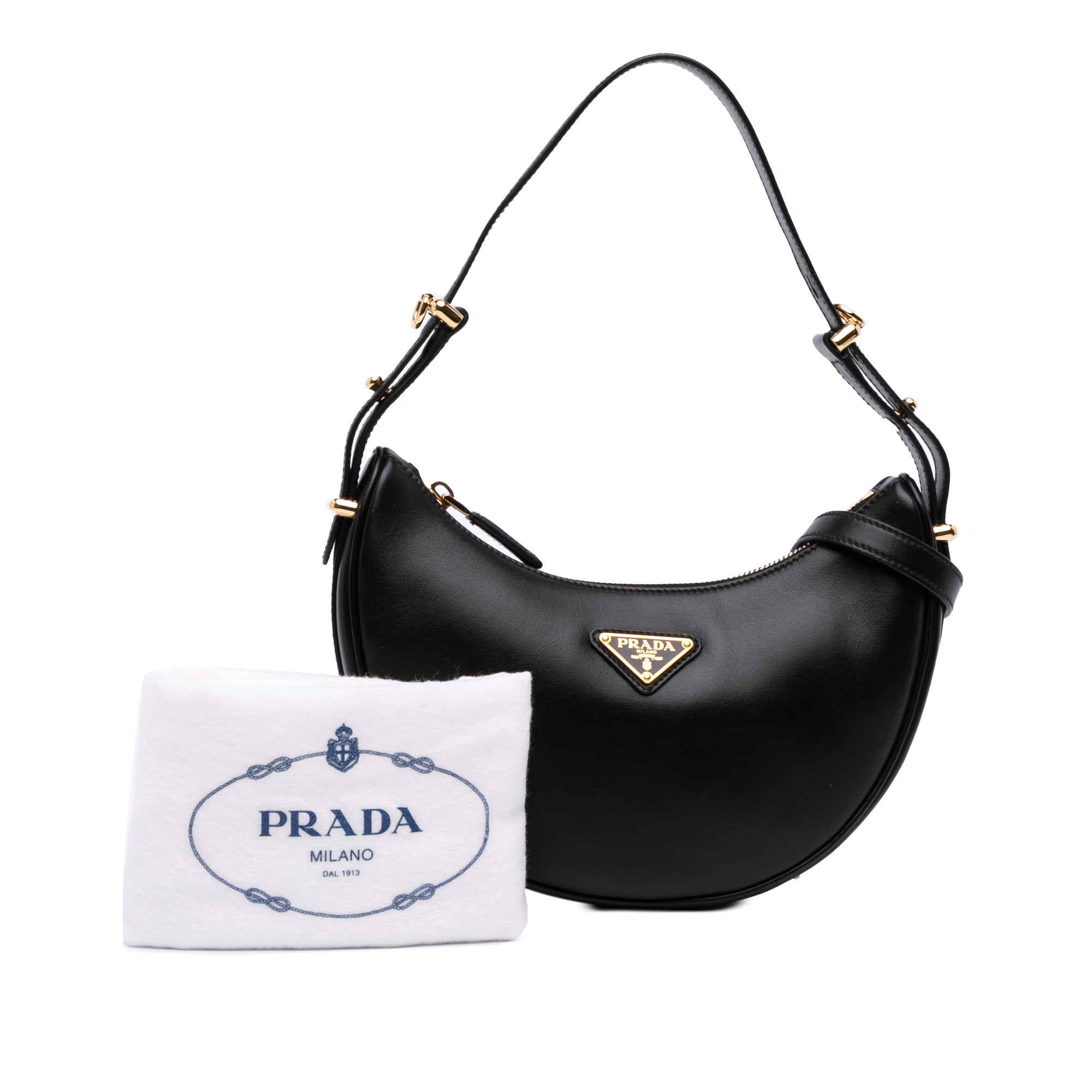 Small Soft Calf Arque Satchel
