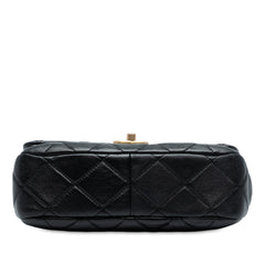 Mini Quilted Lambskin Lacquered Chain Flap
