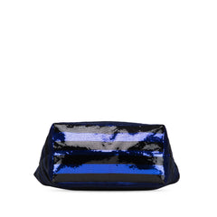 Sequined Satin Stripes Tote