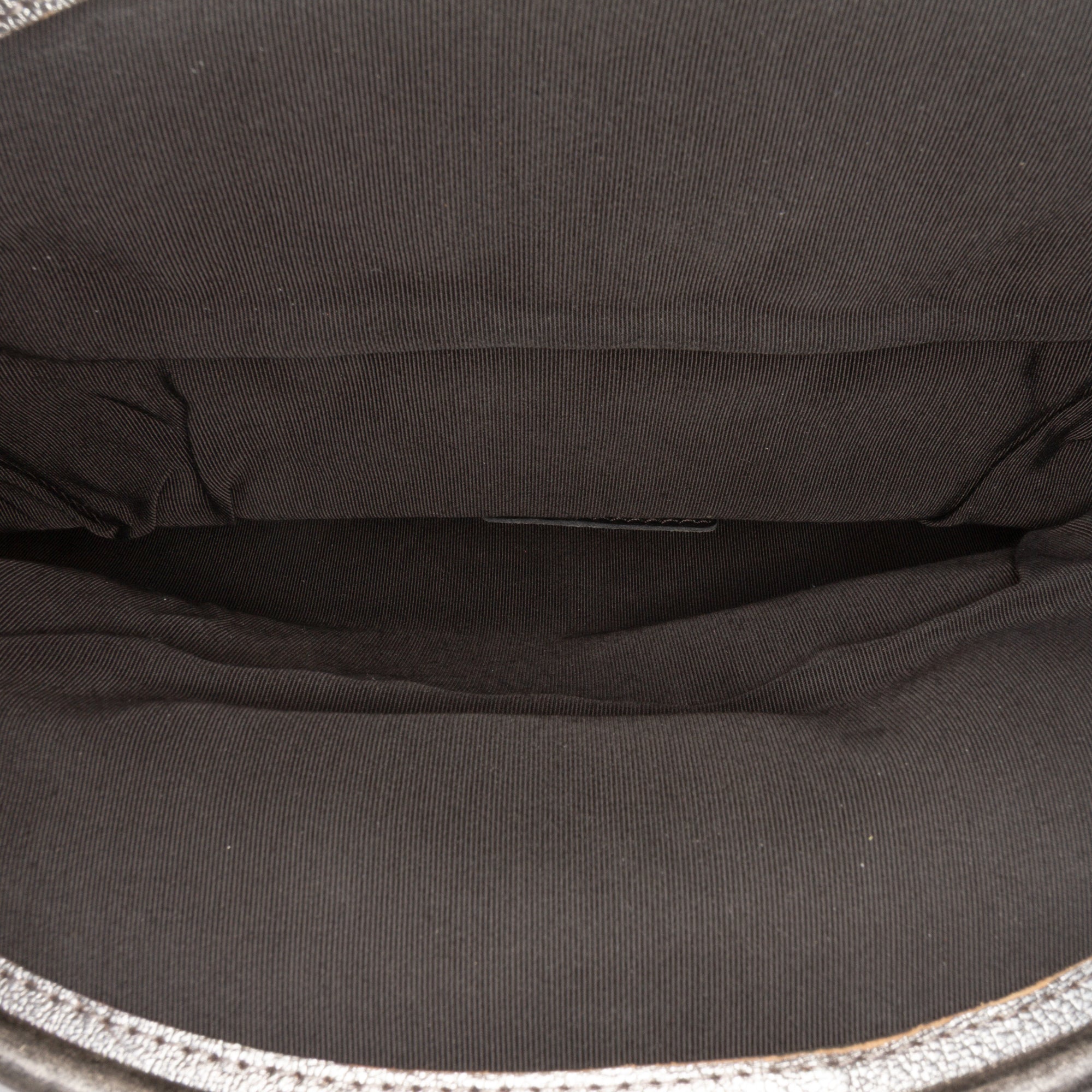 Quilted Metallic Goatskin Tabatiere Kisslock Foldover Clutch