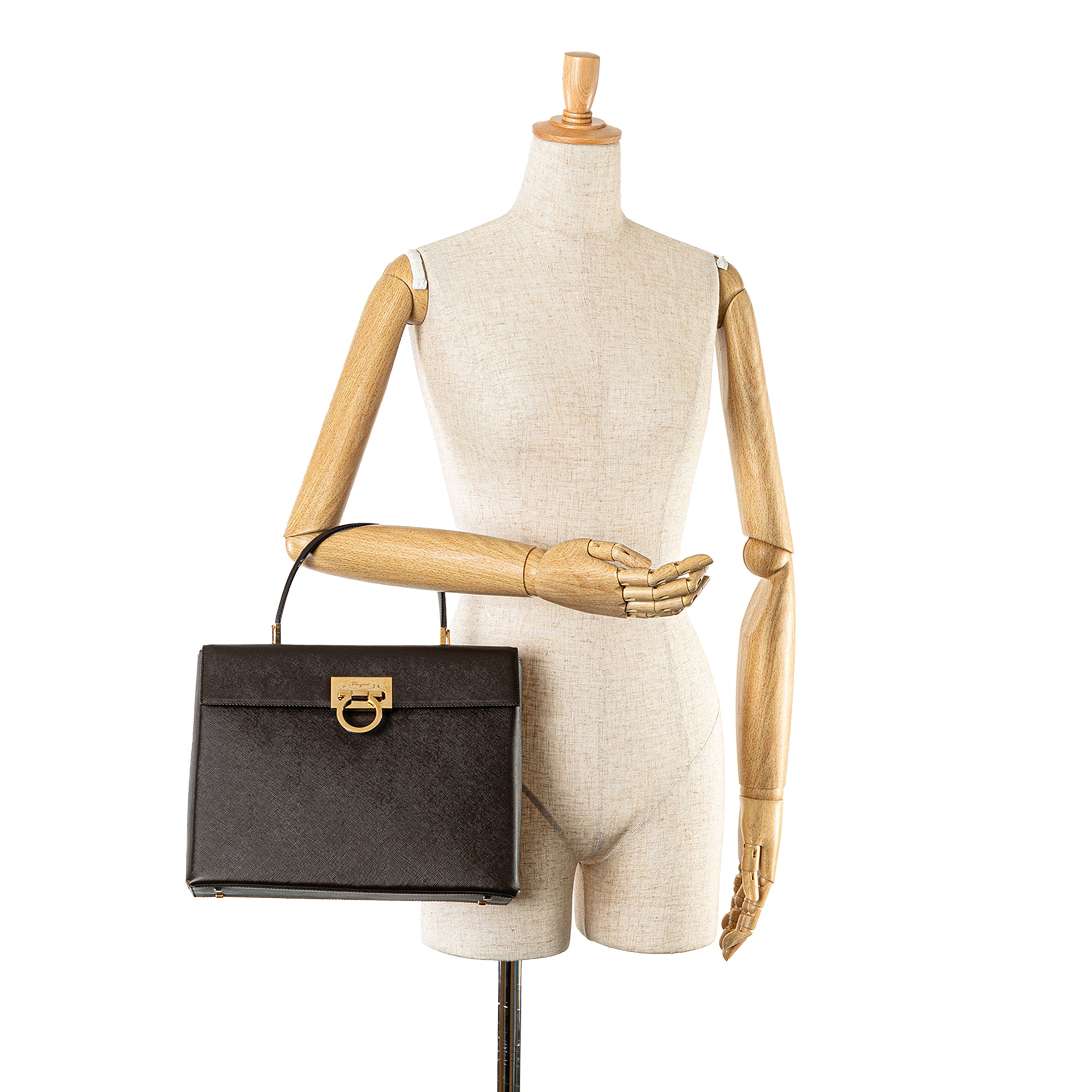 Gancini Top Handle Handbag