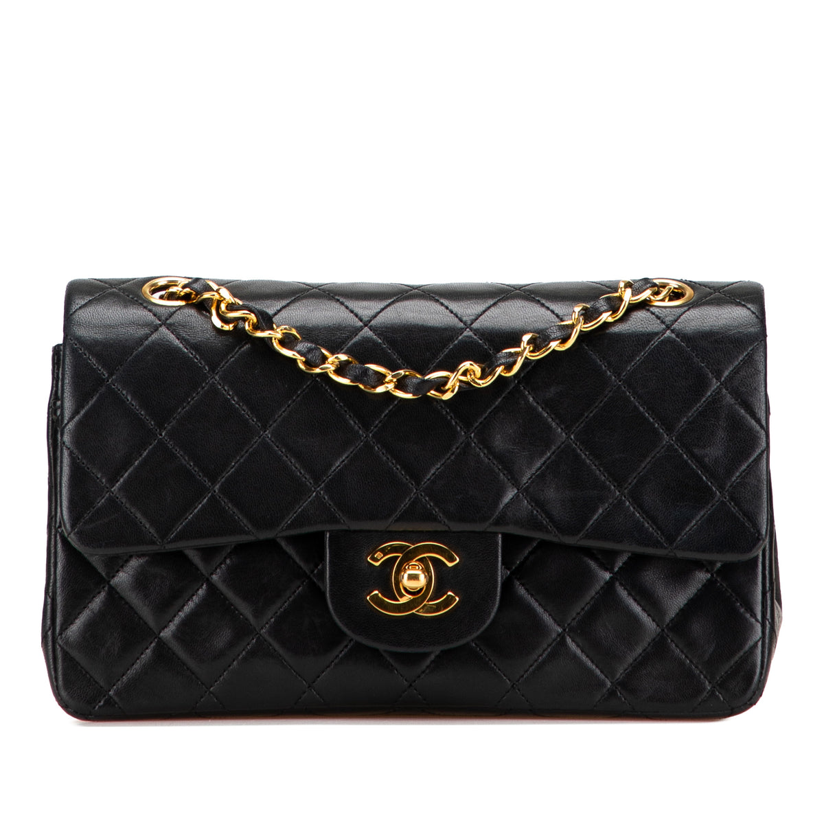 Small Classic Lambskin Double Flap
