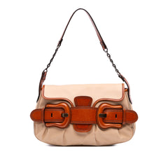 Nylon and Leather B Bis Shoulder Bag