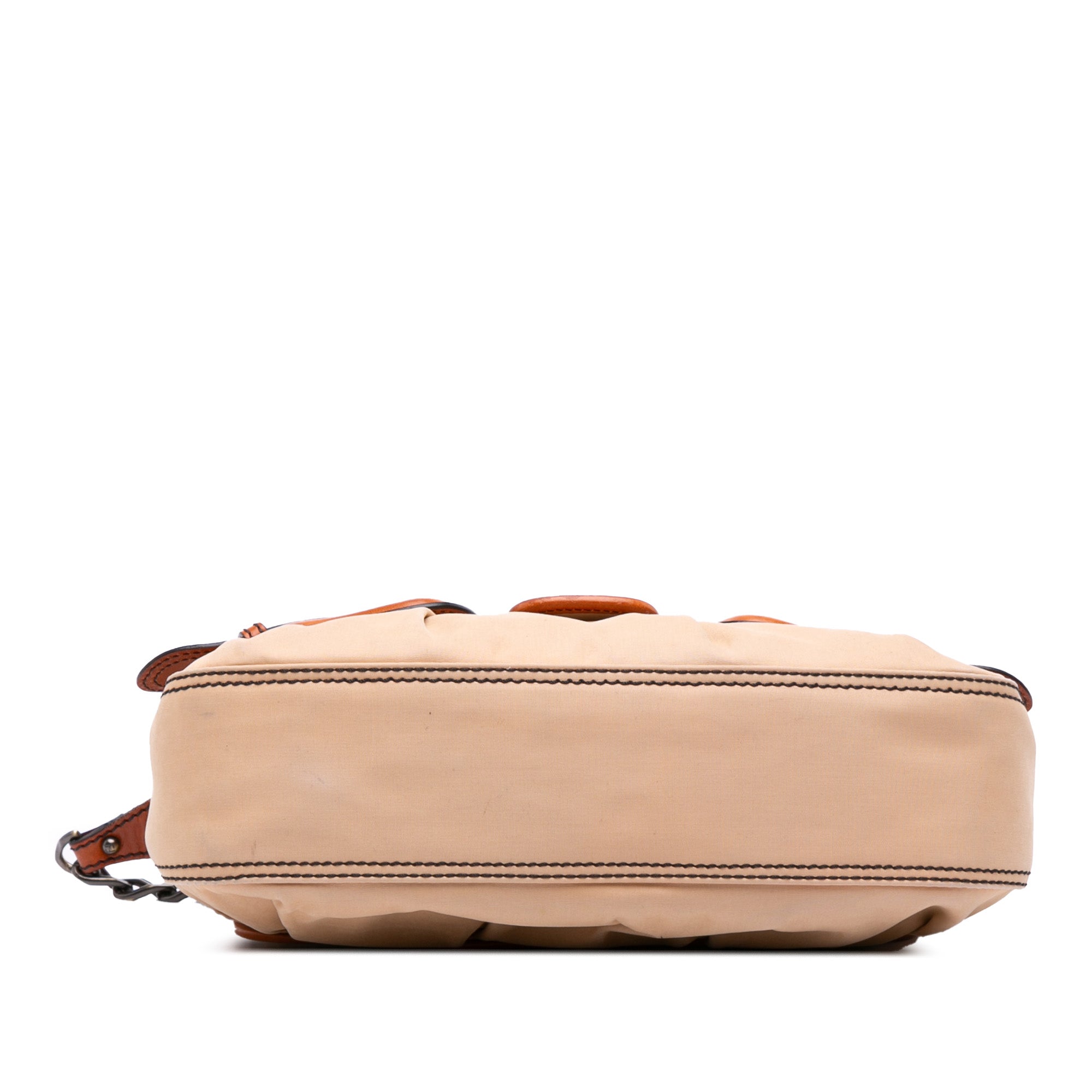 Nylon and Leather B Bis Shoulder Bag