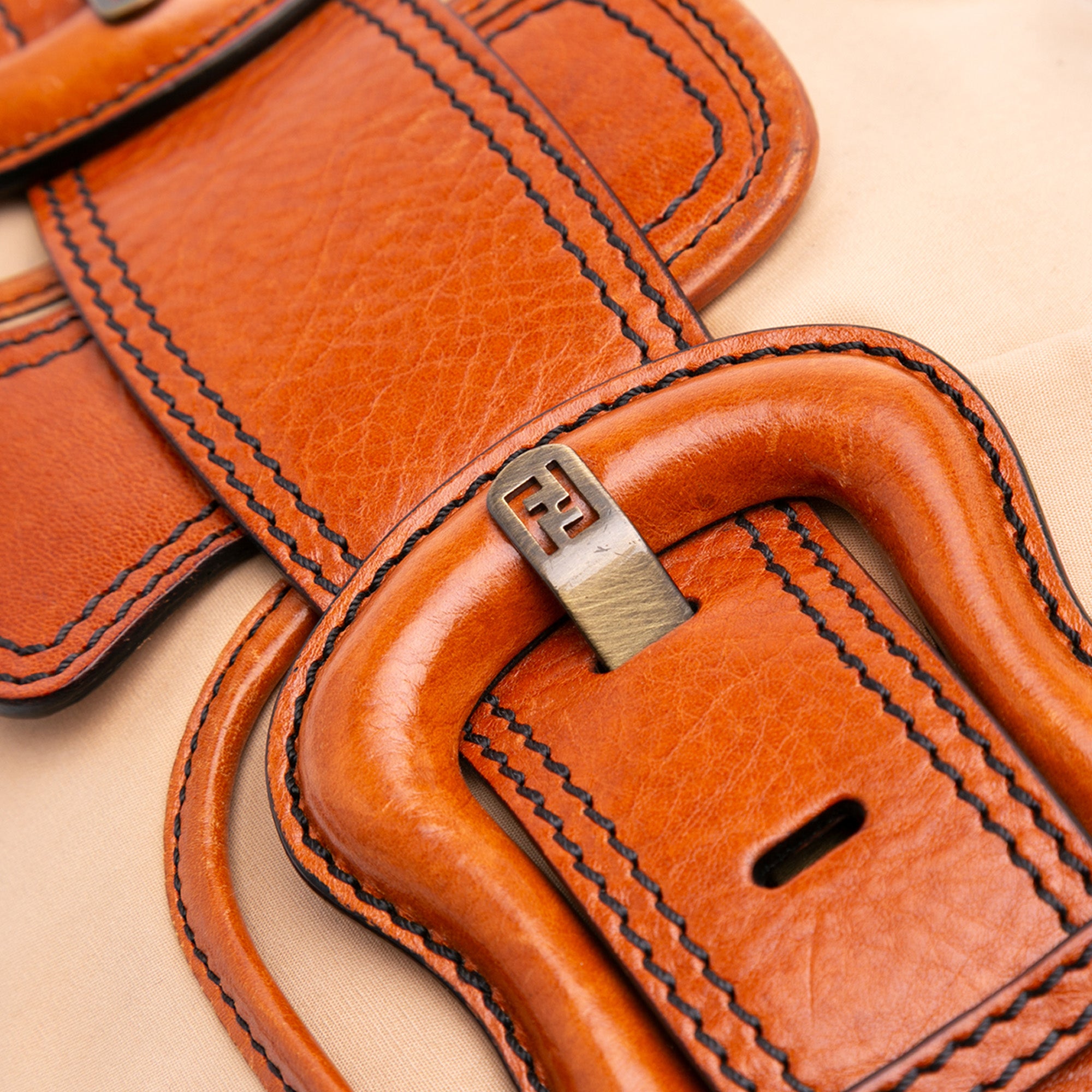 Nylon and Leather B Bis Shoulder Bag