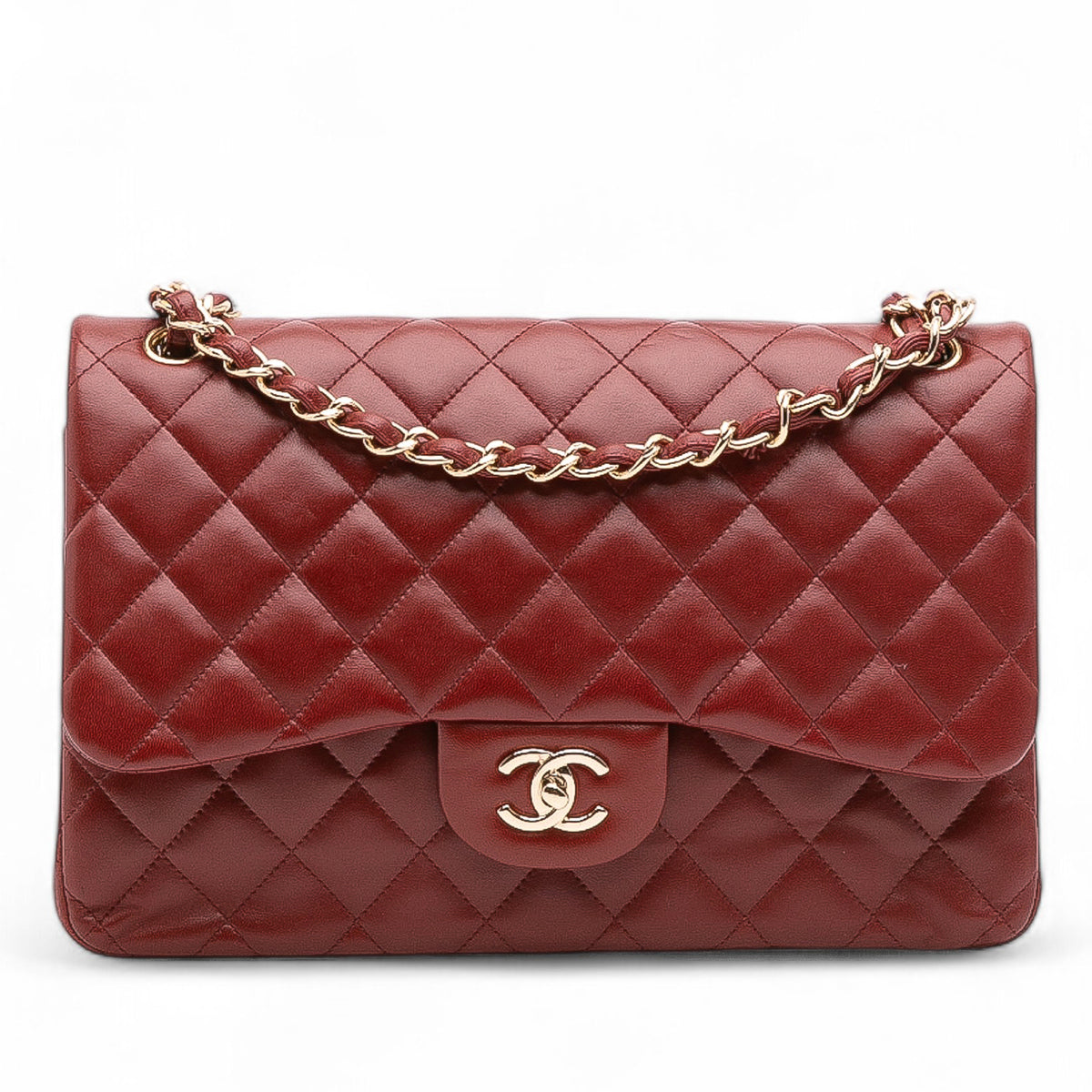 Jumbo Classic Lambskin Double Flap
