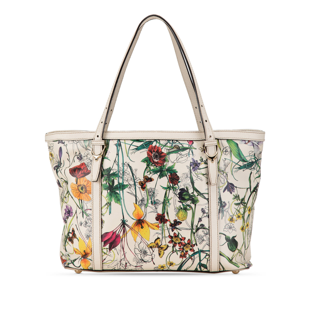 Small Leather Flora Nice Tote