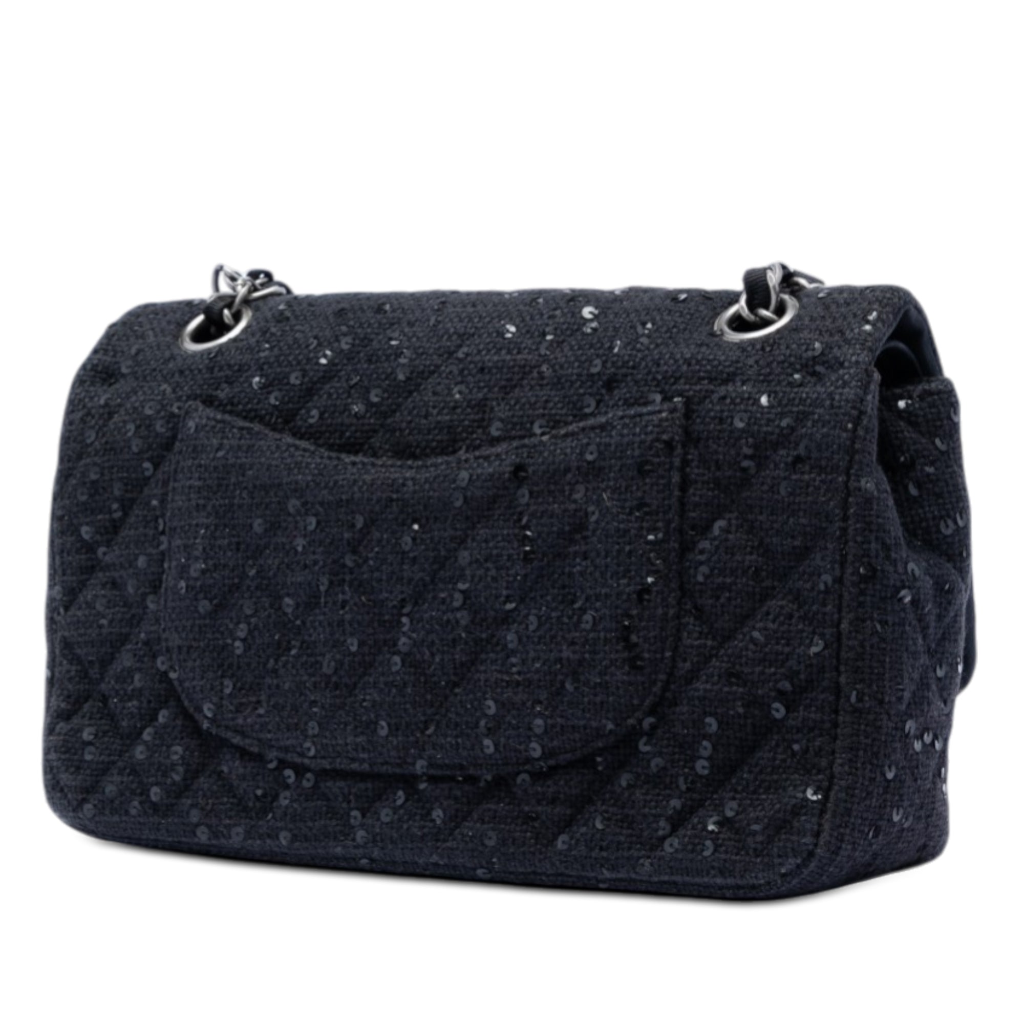 Medium Classic Tweed Sequin Double Flap