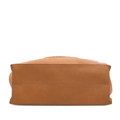 CC Grained Calfskin Wooden Handle Tote