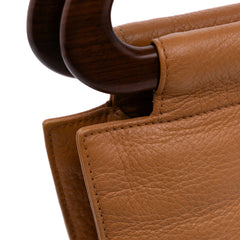 CC Grained Calfskin Wooden Handle Tote