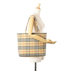 House Check Canvas Tote