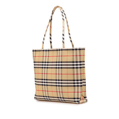 House Check Canvas Tote