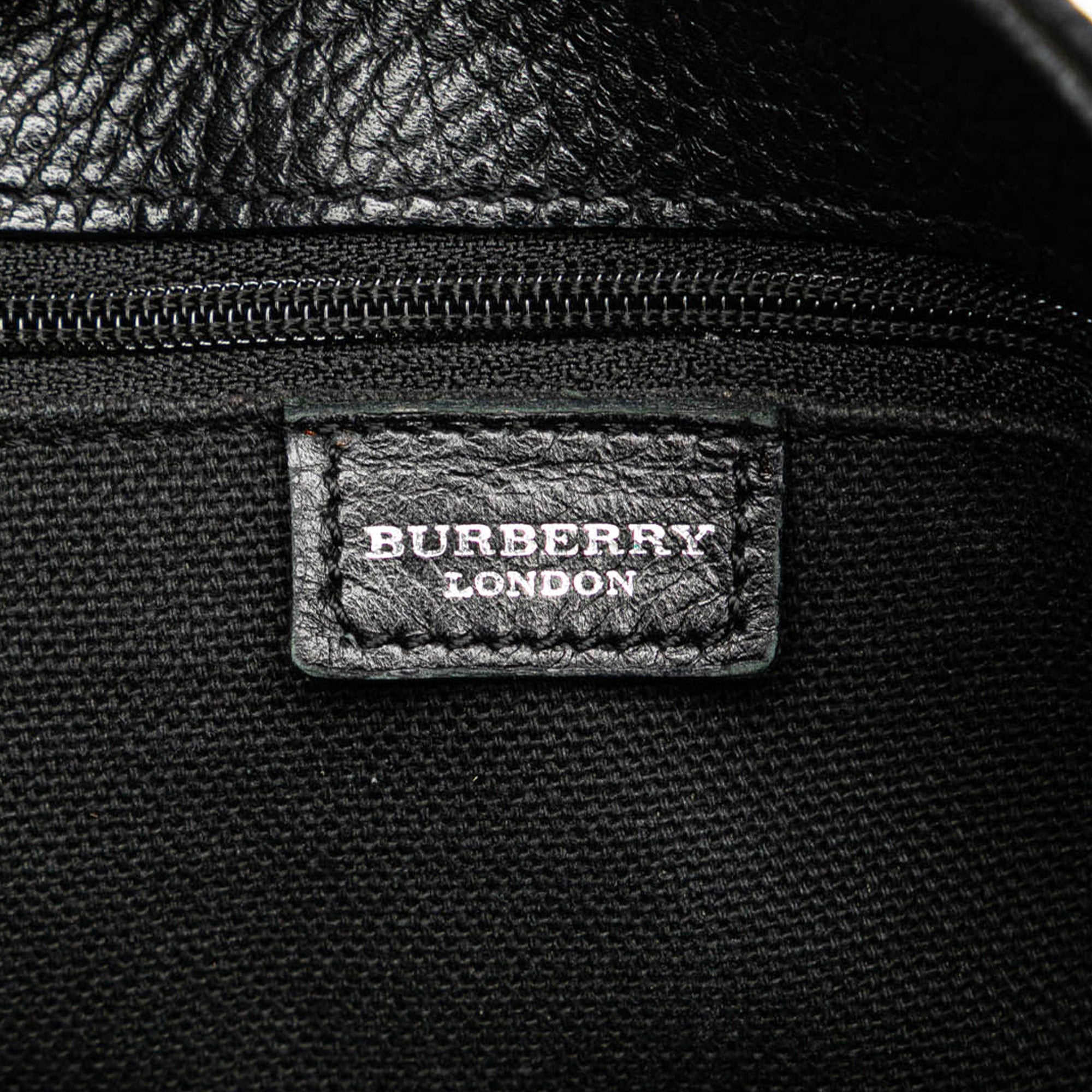 House Check Trimmed Leather Handbag