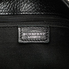 House Check Trimmed Leather Handbag