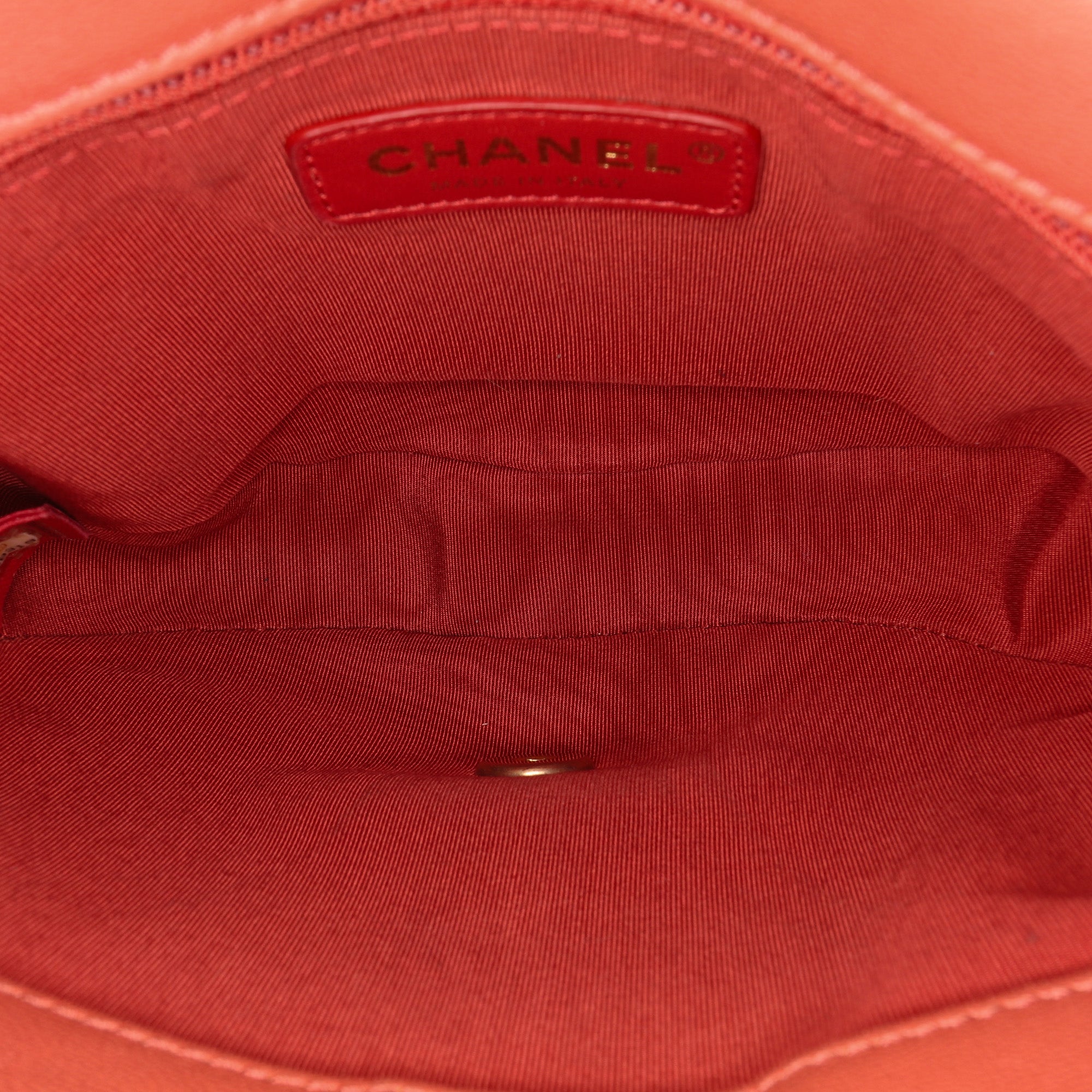 Small Quilted Lambskin Chain Detail Saddle Bag