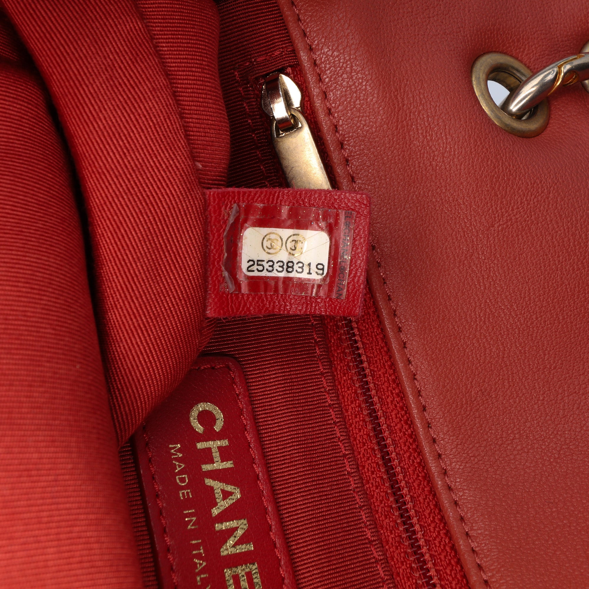Small Quilted Lambskin Chain Detail Saddle Bag