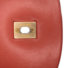 Small Quilted Lambskin Chain Detail Saddle Bag