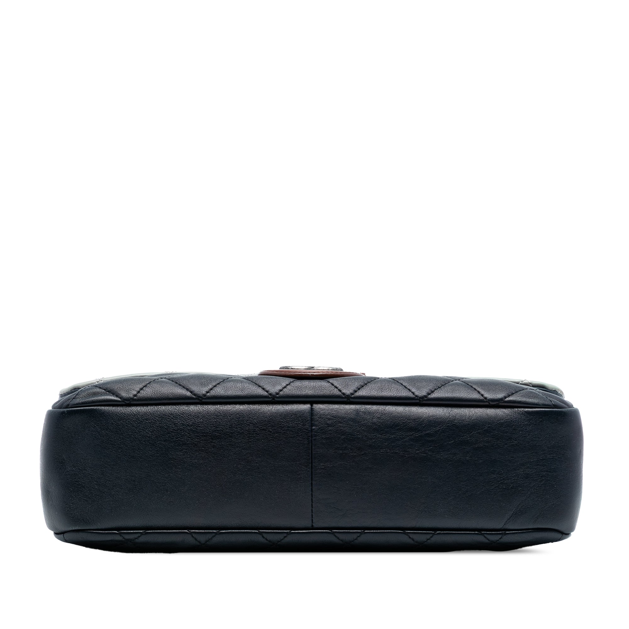 Large Tricolor Quilted Lambskin Country Chic Flap