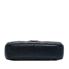 Large Tricolor Quilted Lambskin Country Chic Flap