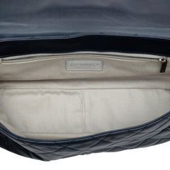 Large Tricolor Quilted Lambskin Country Chic Flap