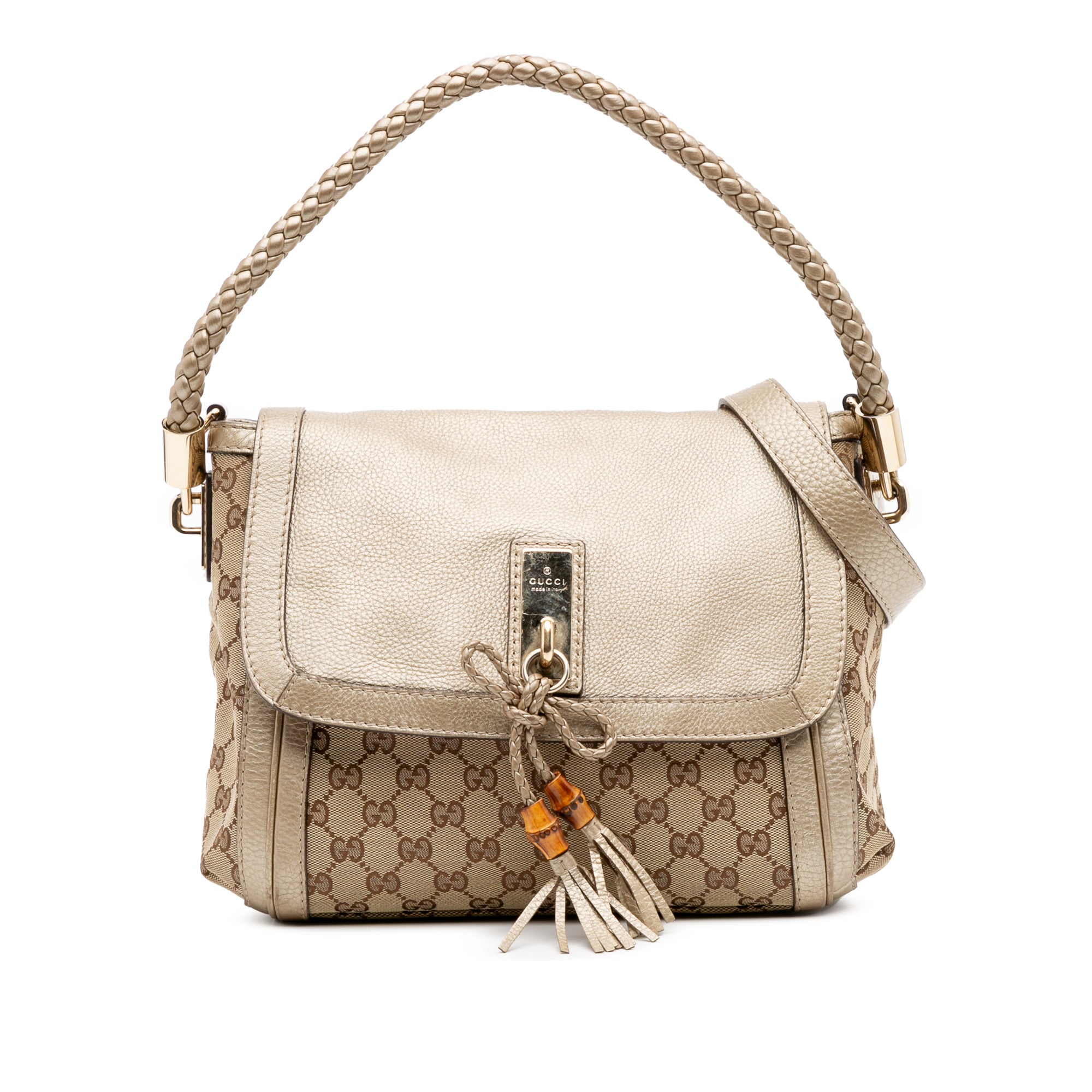GG Canvas Bella Flap Satchel