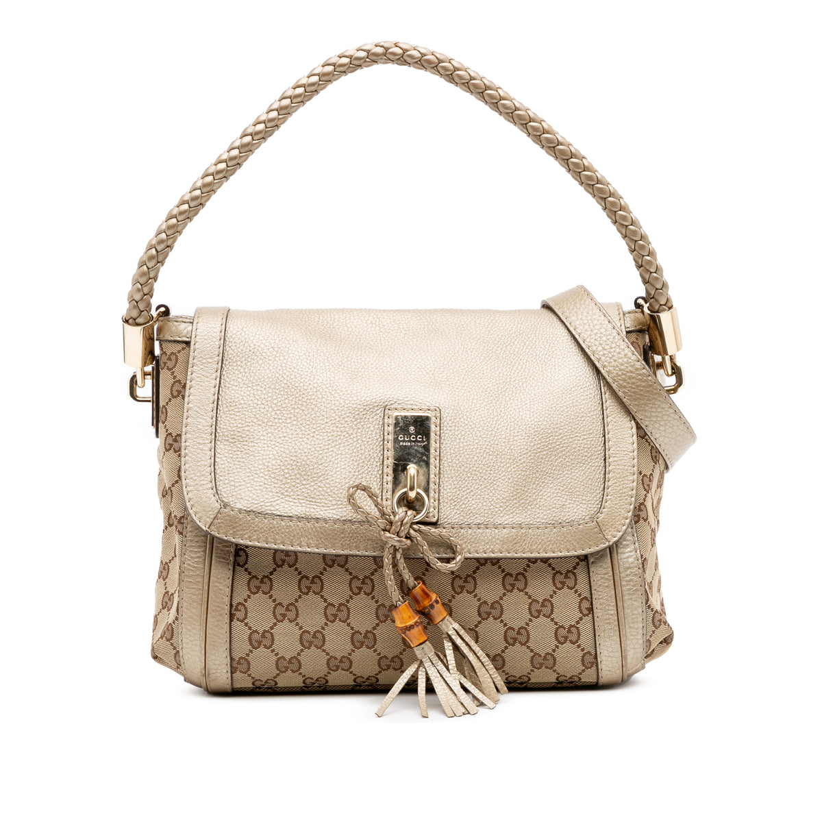 GG Canvas Bella Flap Satchel