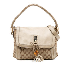 GG Canvas Bella Flap Satchel