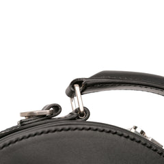 Small Leather Mica Hatbox Satchel