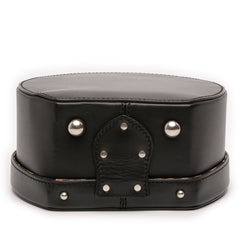 Small Leather Mica Hatbox Satchel