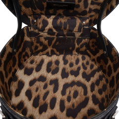 Small Leather Mica Hatbox Satchel