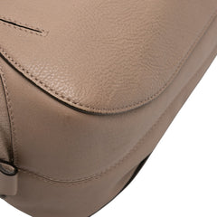 Medium Calfskin and Suede Owen Satchel