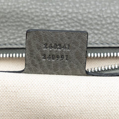 Large Pebbled Calfskin New Bamboo Top Handle Bag