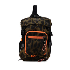 Nylon Leopard Print Leo Sling Backpack