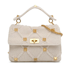 Large Knit Roman Stud Satchel