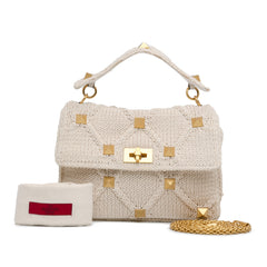 Large Knit Roman Stud Satchel