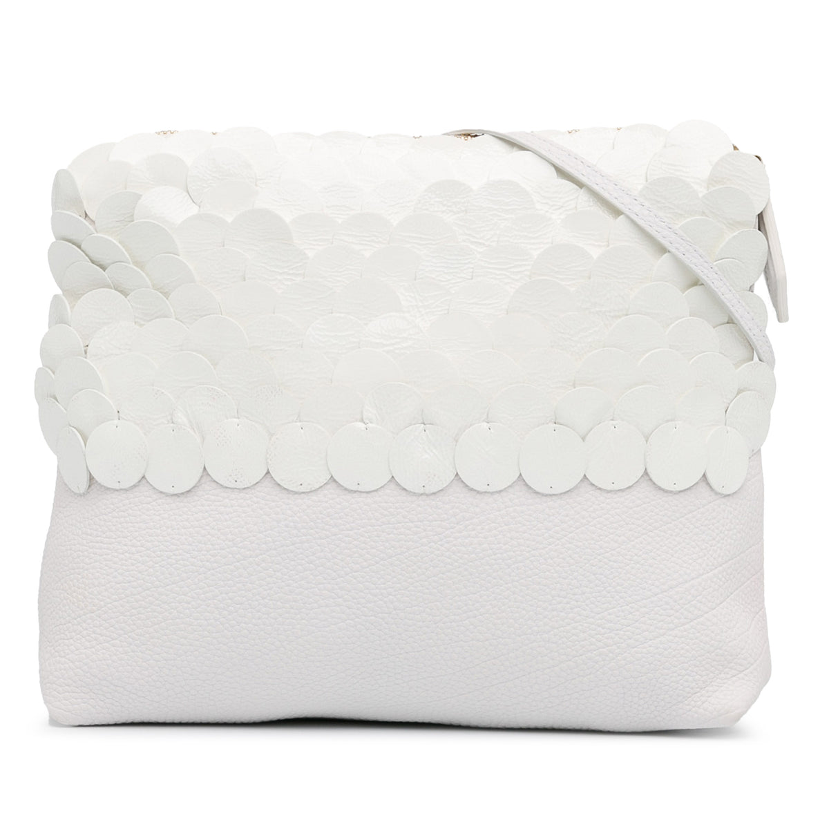 Leather The Petal Clutch With Strap_0