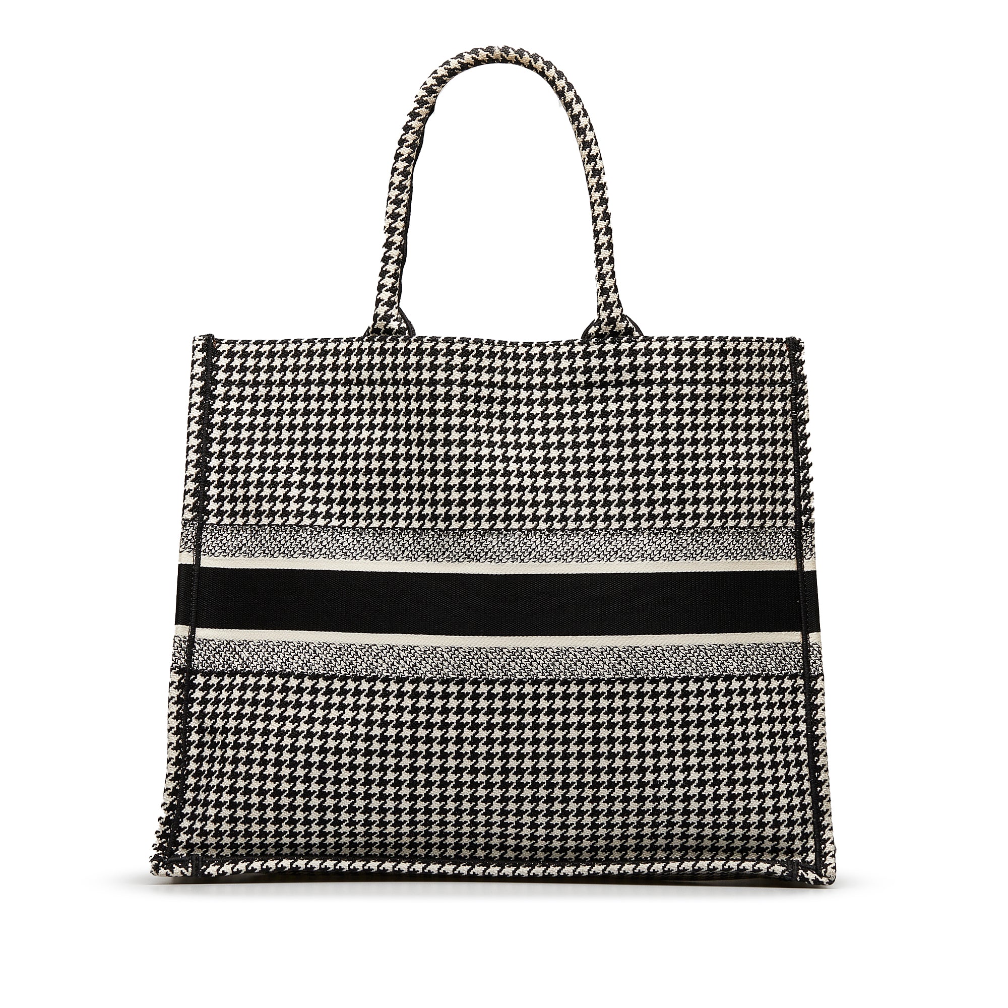 Large Houndstooth Book Tote