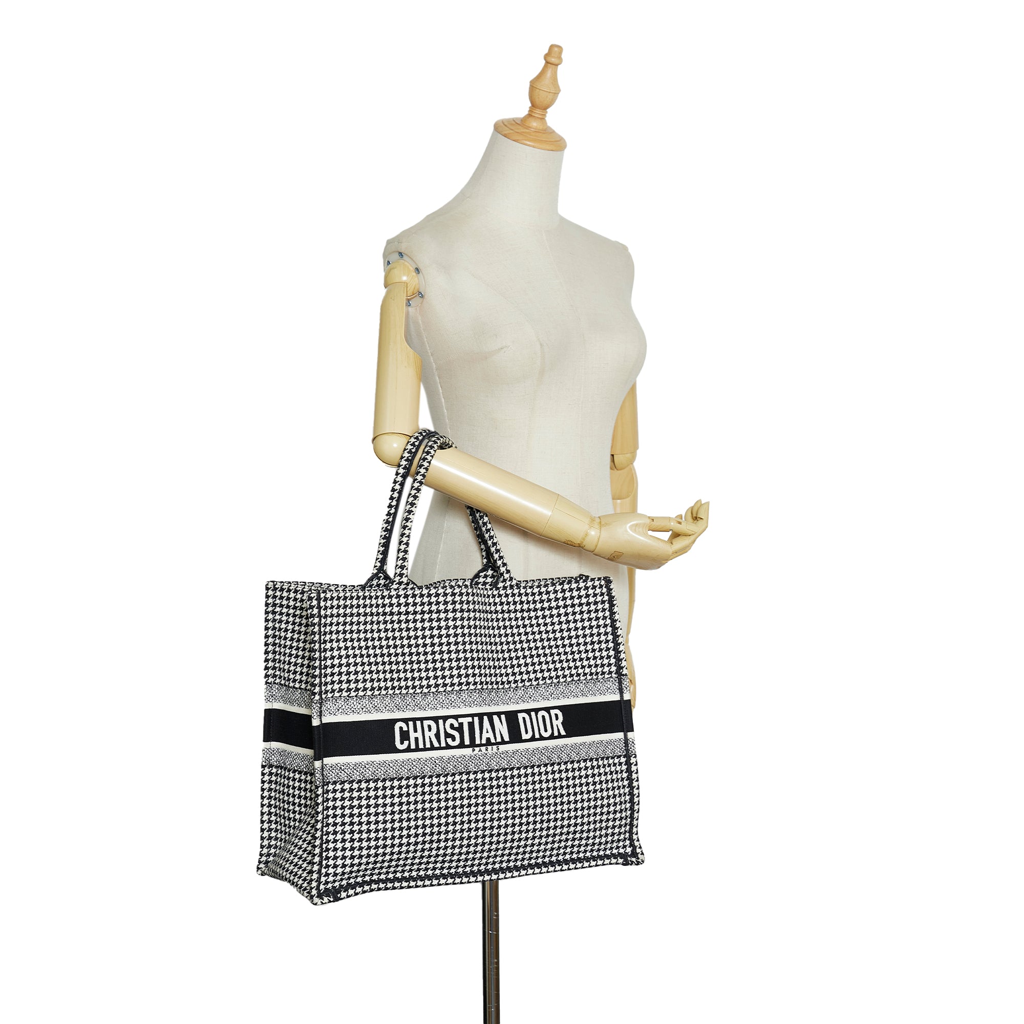 Large Houndstooth Book Tote_7