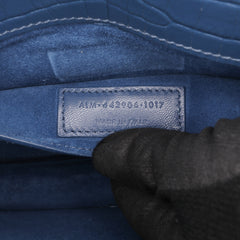 Medium Croc Embossed Monogram Sunset Bag